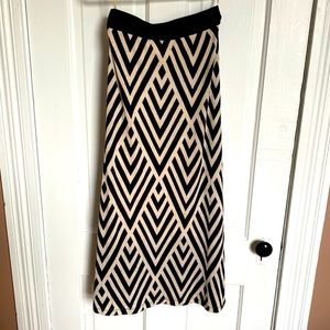 Anthropologie Maeve B&W Maxi Skirt